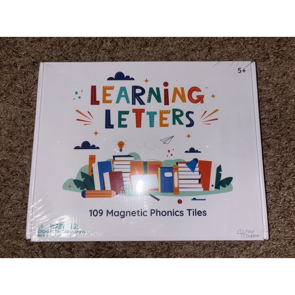 Learning Letters Magnetic Phonics Tiles Sound Boxes set by Four Dublee NEW
